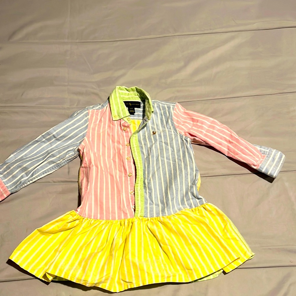 Polo Ralph Lauren Oxford multi-color cotton dress size 2T